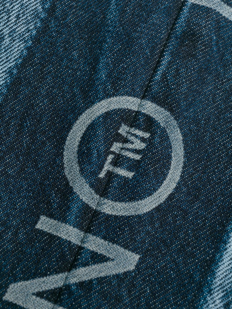 logo panelled straight-leg jeans 6