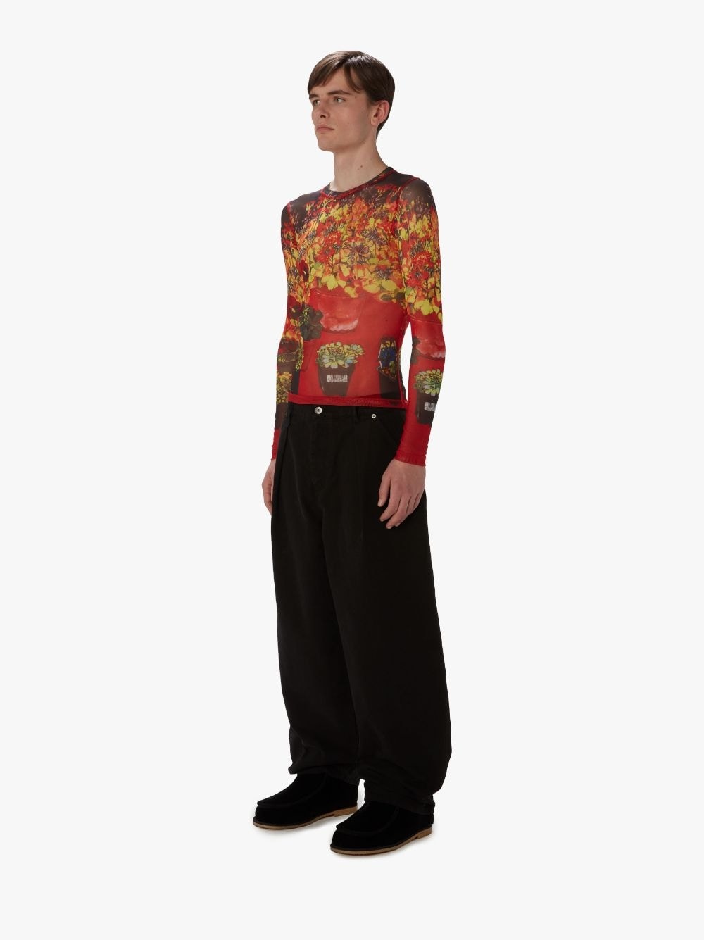 SHEER LONG SLEEVE TURTLENECK TOP - 4
