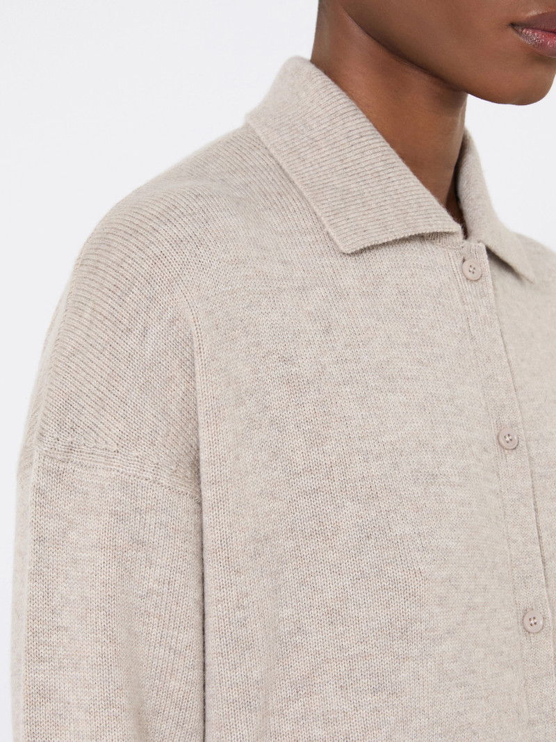 GATTI Wool and cashmere cardigan - BEIGE 5