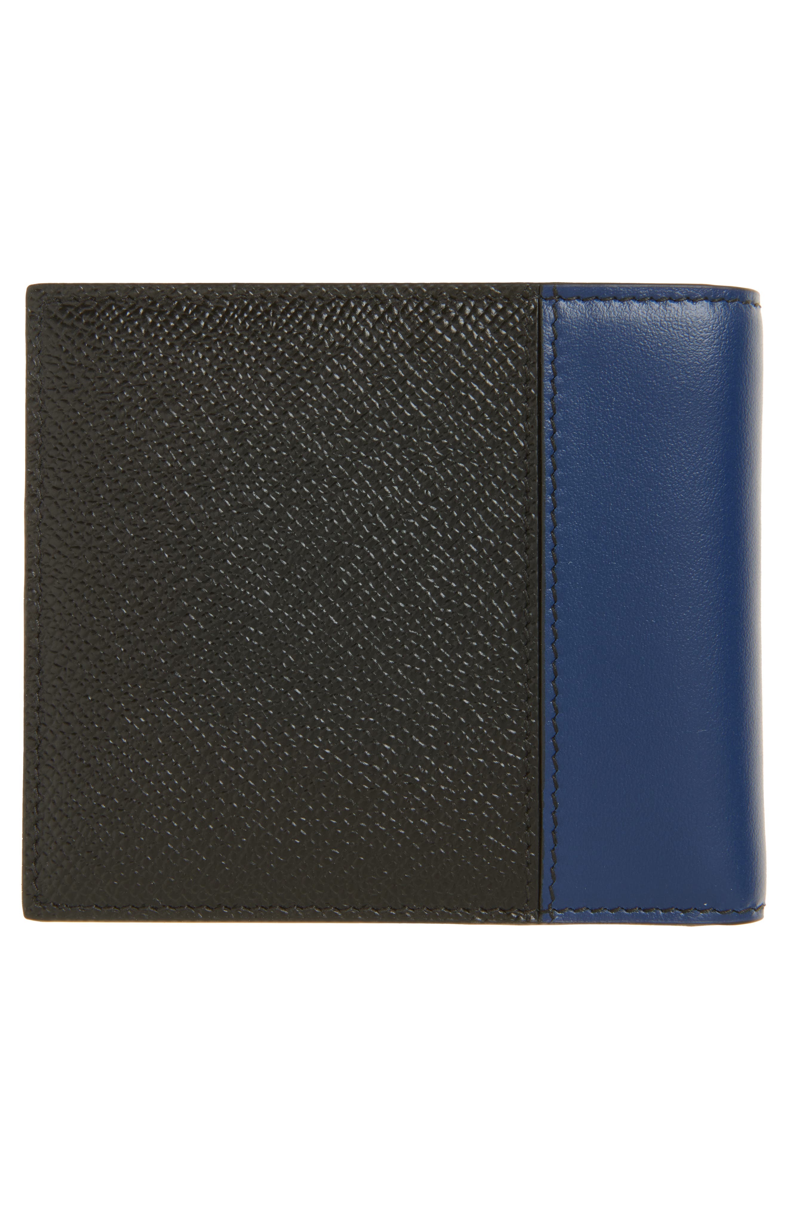 Dolce&Gabbana Dauphine Leather Bifold Wallet in 8F701 Nero/Blu Notte at Nordstrom - 3