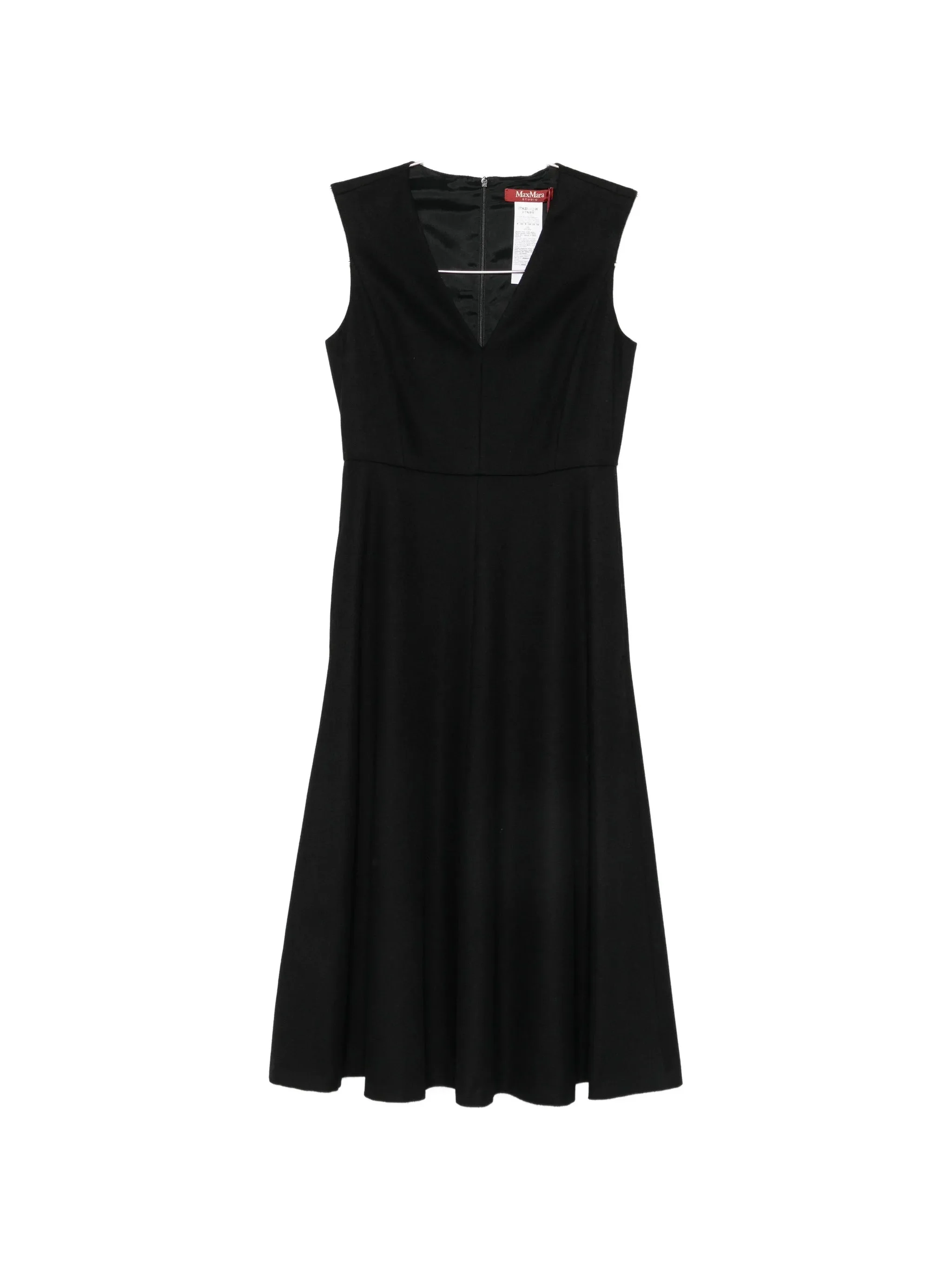 Max Mara Studio V-neck Sleeveless Midi Dress - 1