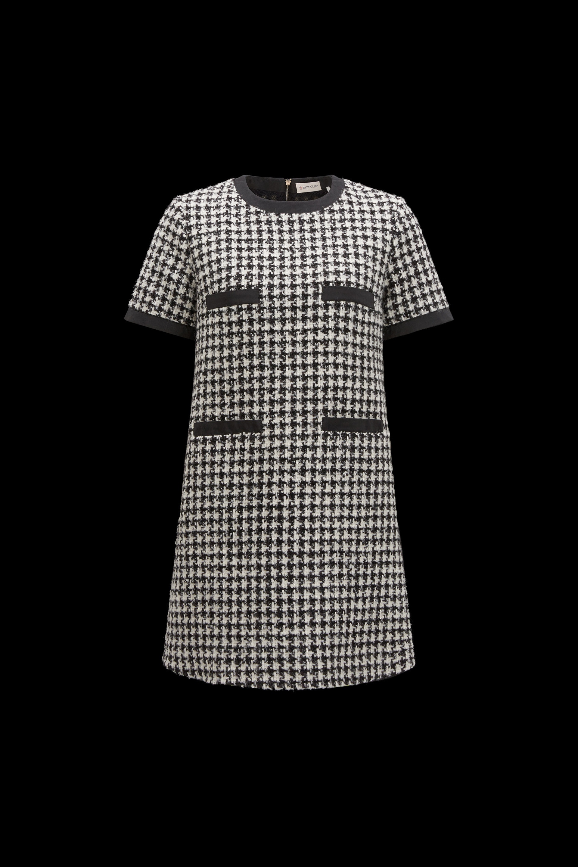 Houndstooth Bouclé Dress - 1