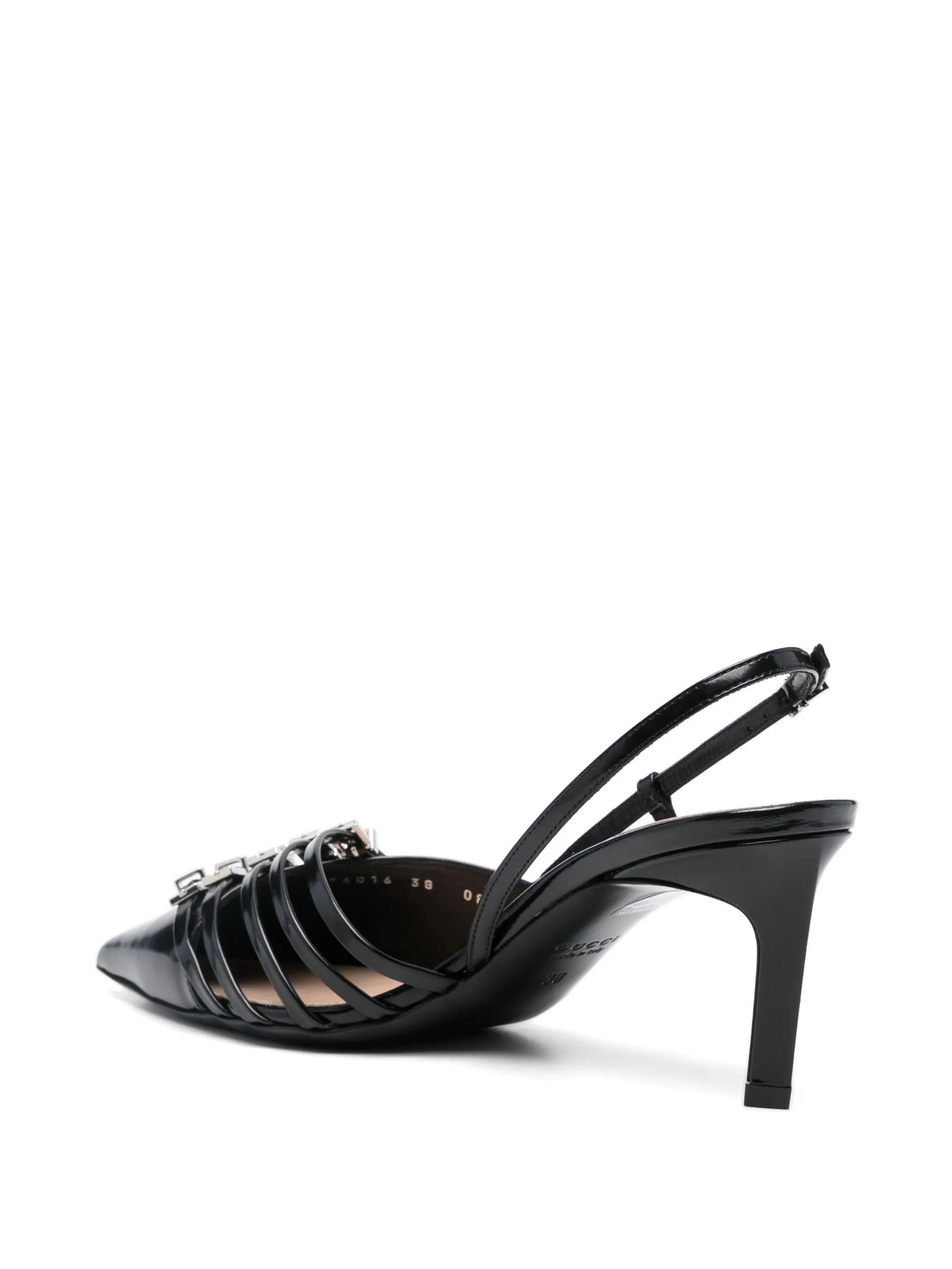 65mm Leather Slingback Pumps - 3