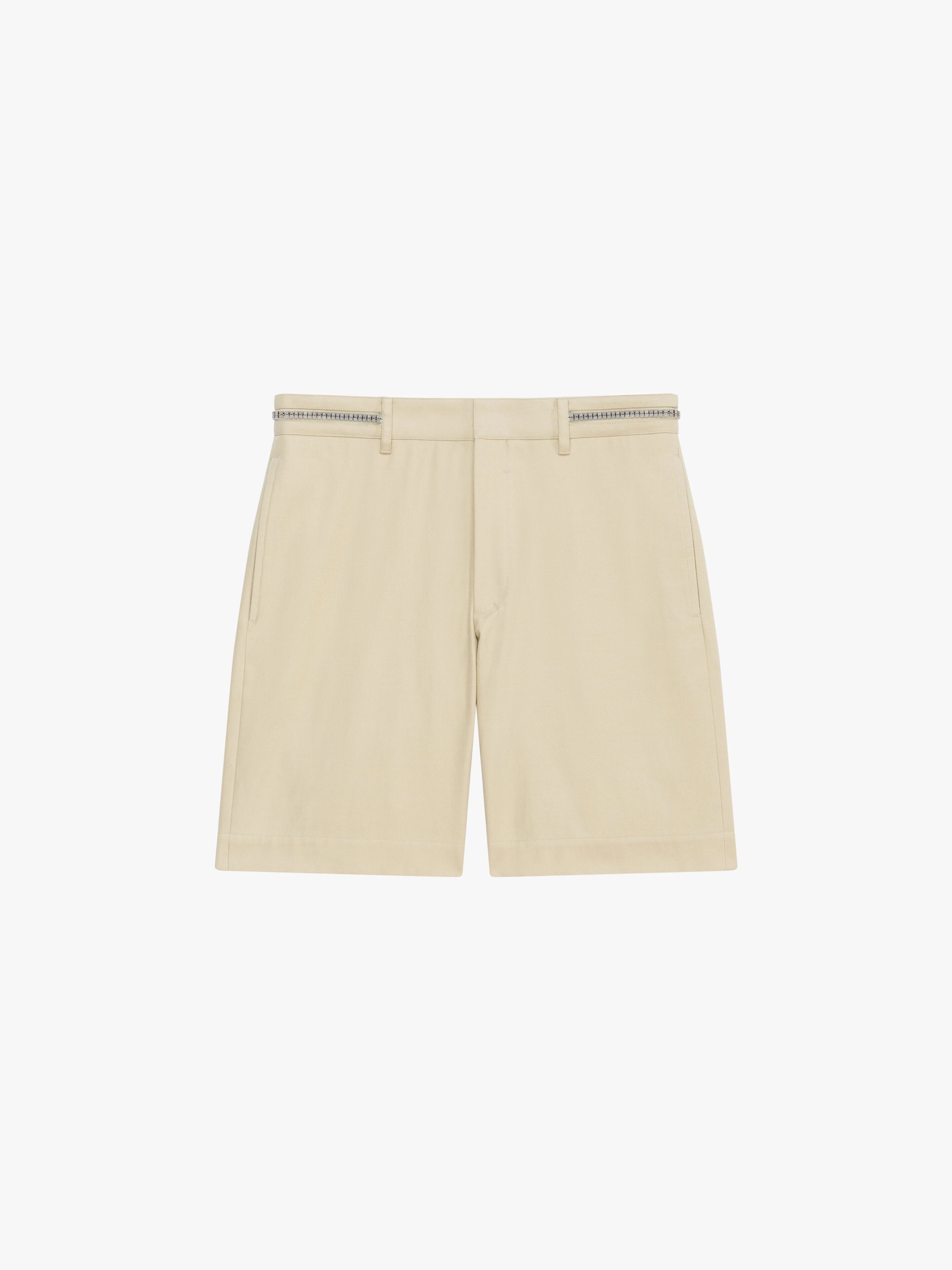 BERMUDA SHORTS IN COTTON TWILL WITH 4G ZIPPER - 1