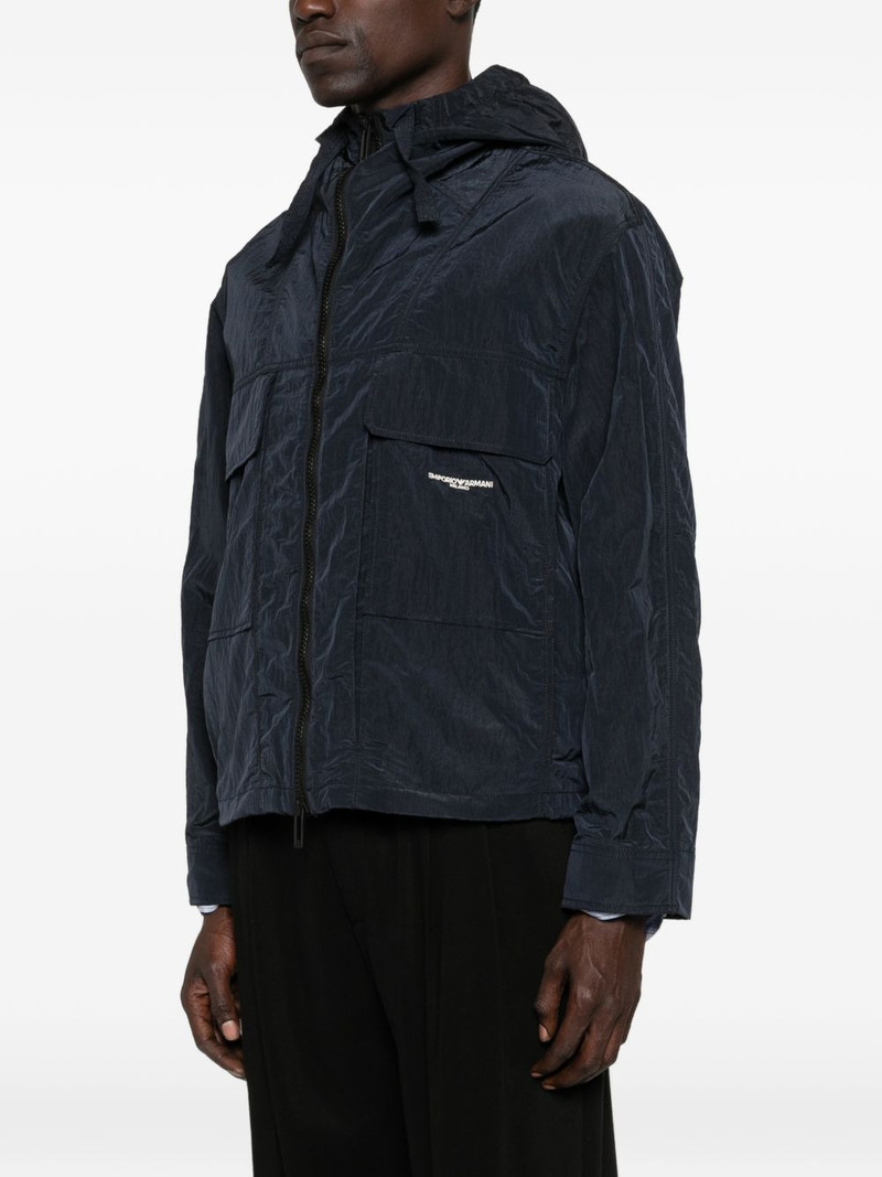 hooded crinkled-texture jacket 3