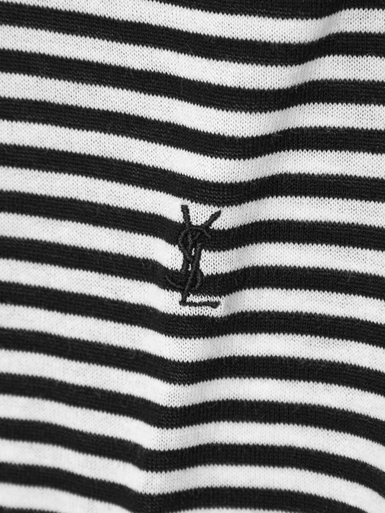 Embroidered striped cotton tank Gray - 5