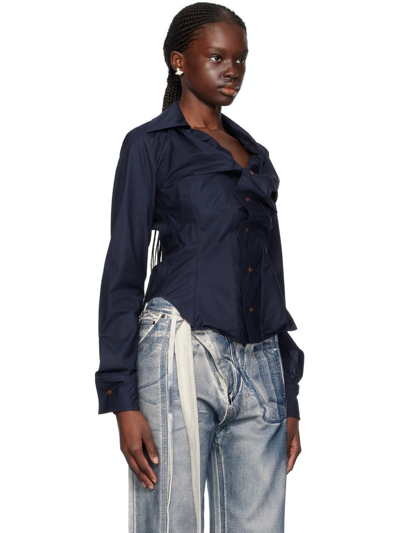 Vivienne Westwood Navy Drunken Shirt outlook