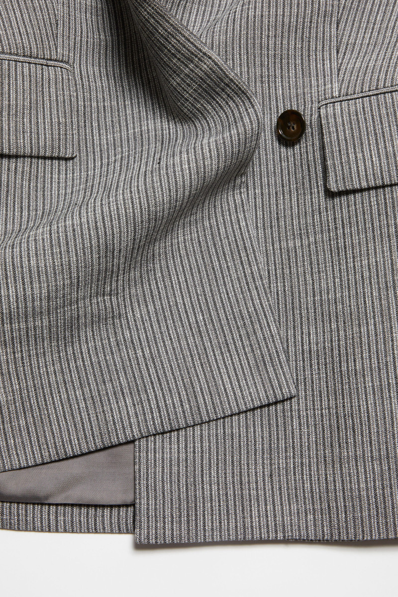 Fitted suit jacket - Grey Melange 6