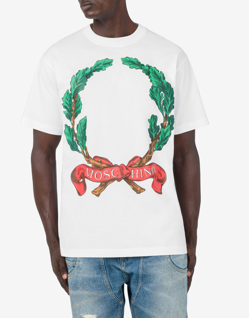 Moschino T-SHIRT MAXI LAUREL CROWN LOGO outlook