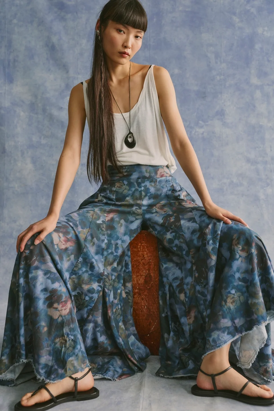 Fallen Star Printed Wide-Leg Pants - 1