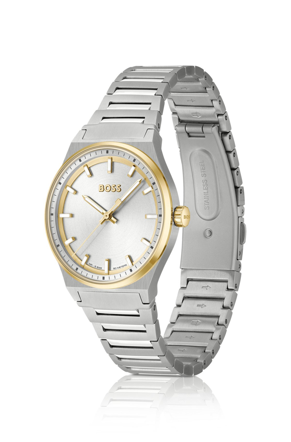 TWO-TONE WATCH WITH SILVER-WHITE DIAL - 2