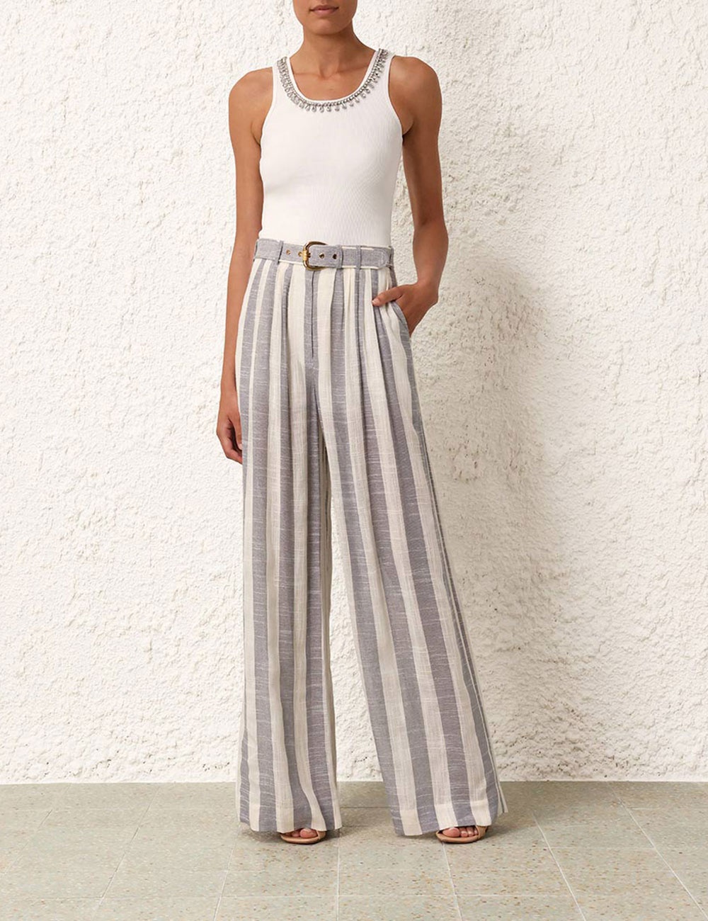 【Zimmermann】MATCHMAKER PINTUCK PANT ピンタック パンツ Zimmermann】MATCHMAKER PINTUCK PANT ピンタック パンツ