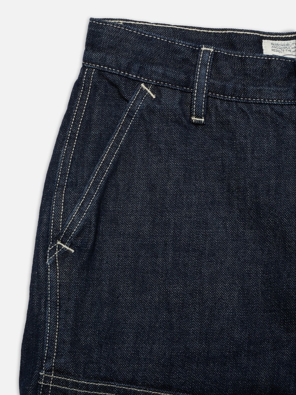 Wendy Double Knee Denim Pants Dark Blue - 5