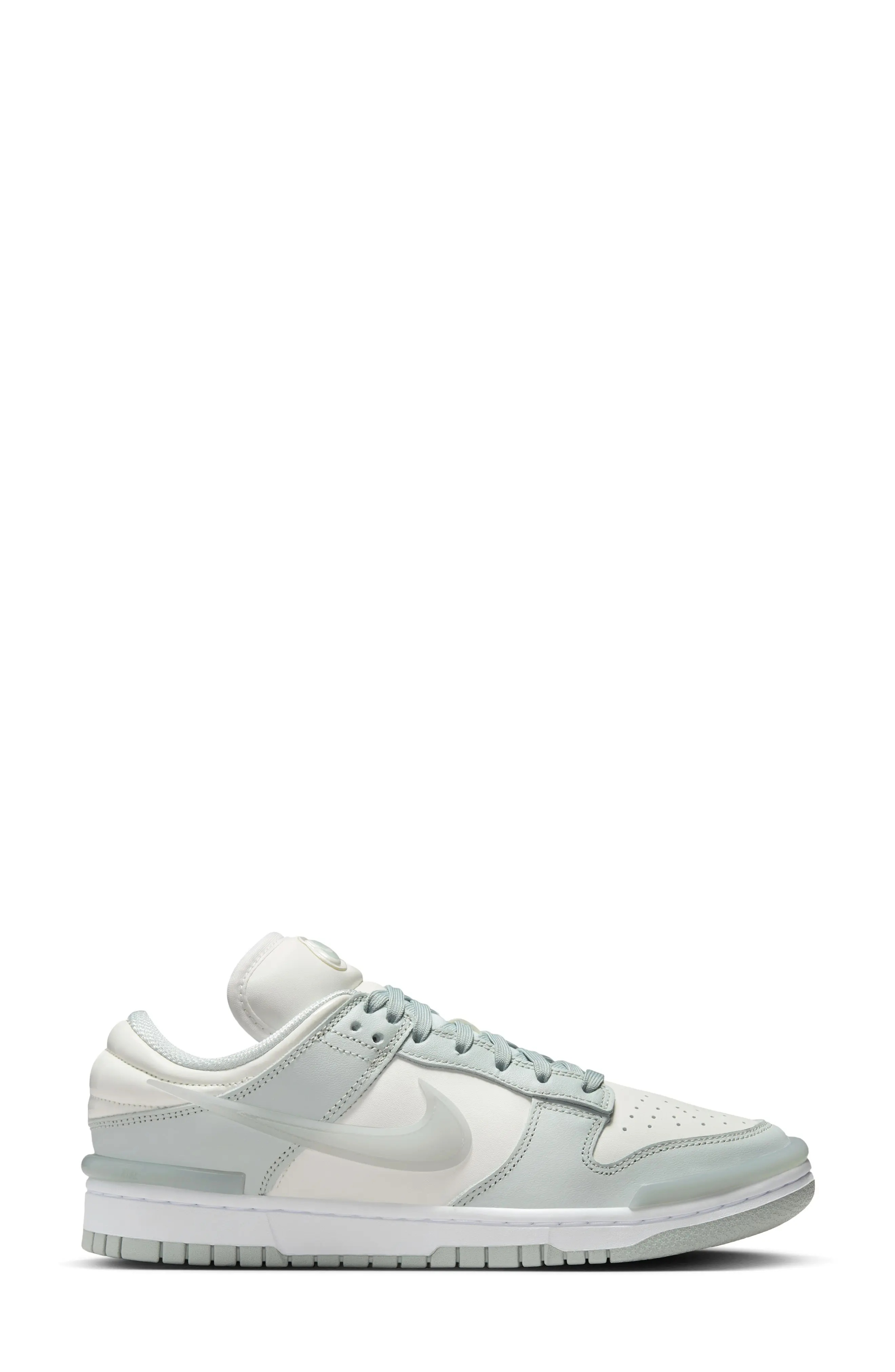 Dunk Low Twist Sneaker in Light Silver/White - 1