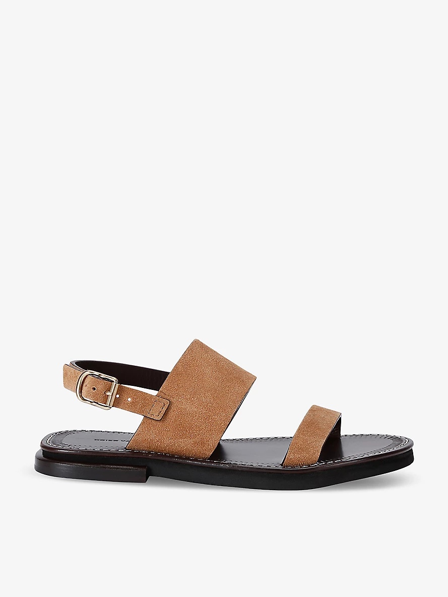 Open-toe leather sandals - 1