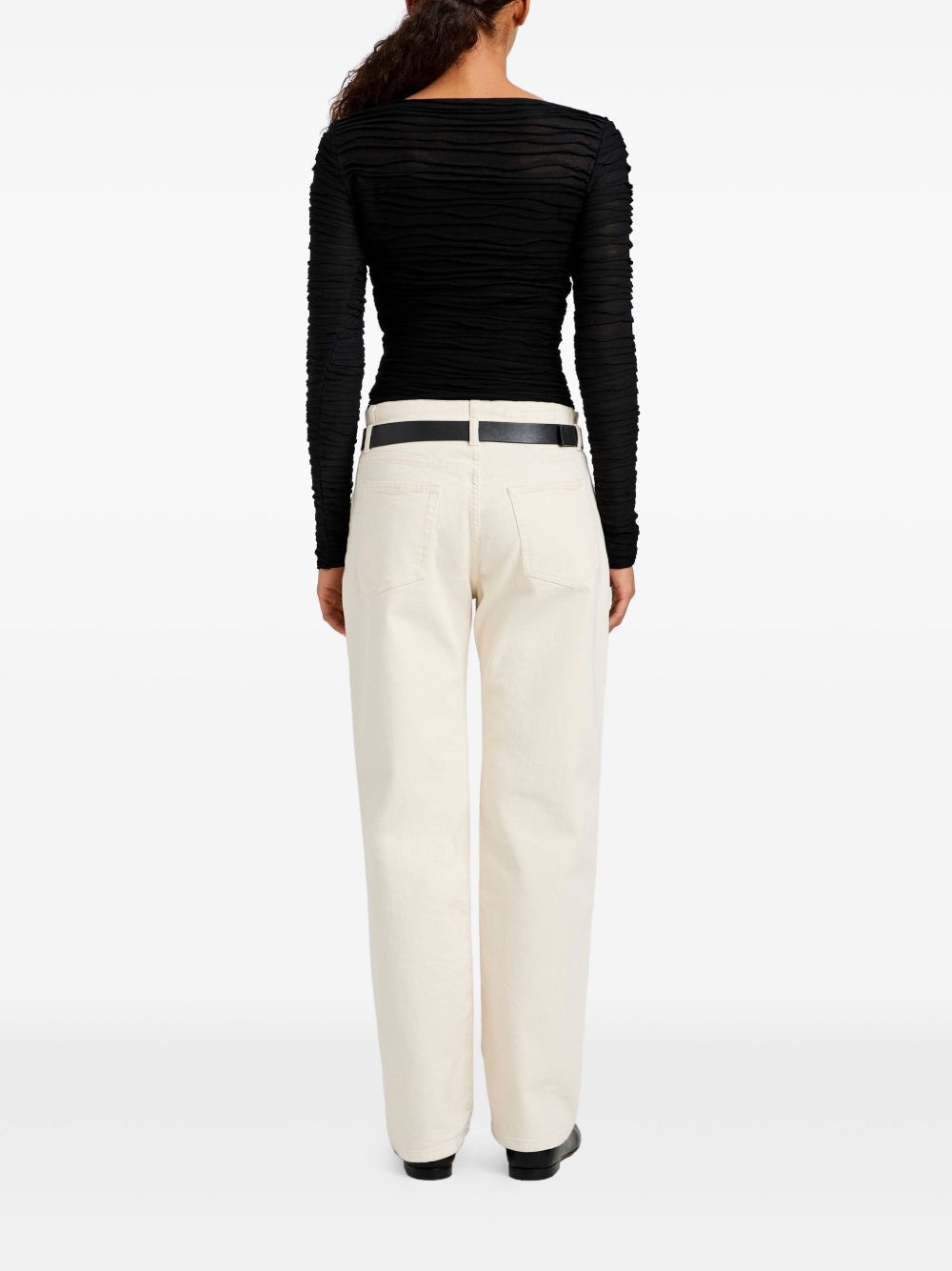ruched long-sleeve top - 4