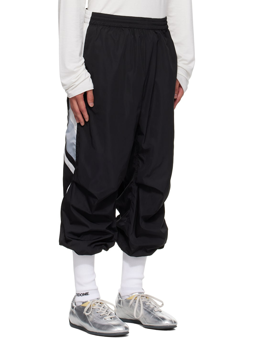 Black Socks Track Pants - 2