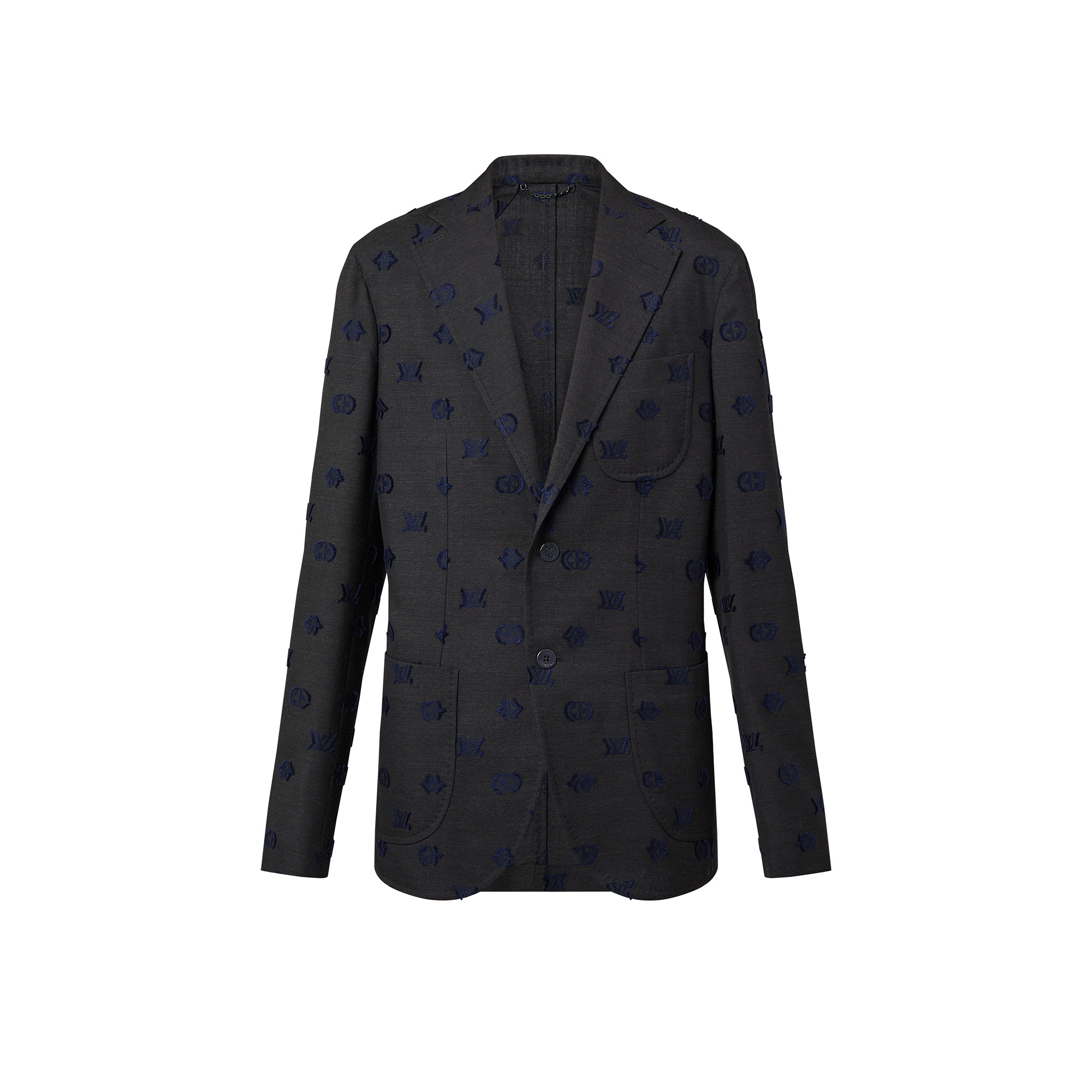 Single-Breasted Wool Blend Napolitana Jacket - 1
