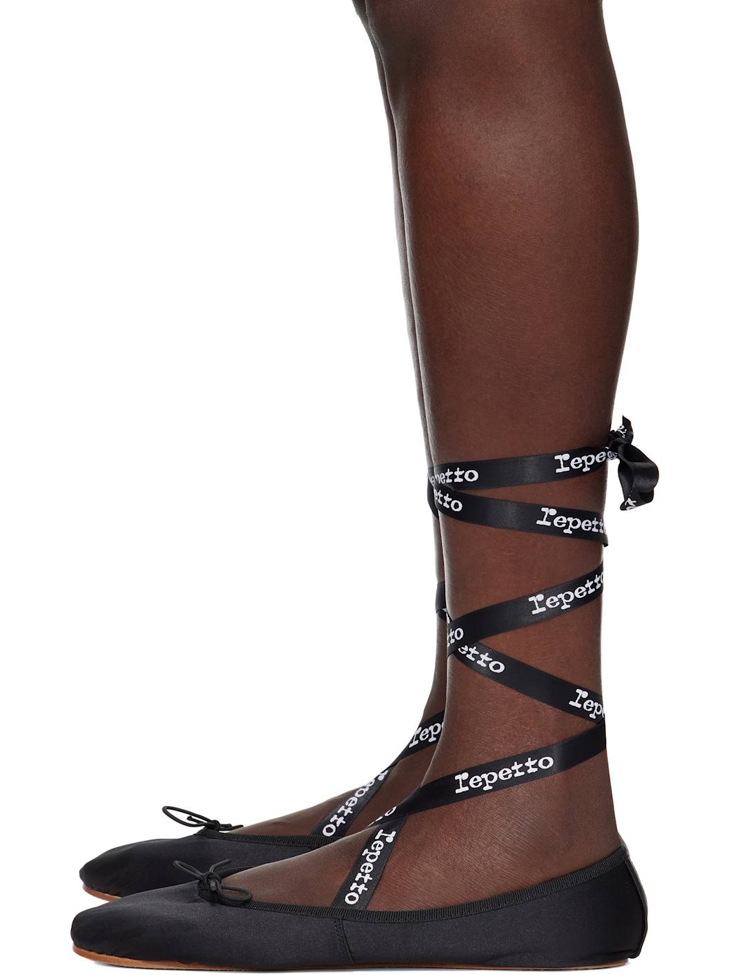 Black Sophia Ballerina Flats - 3