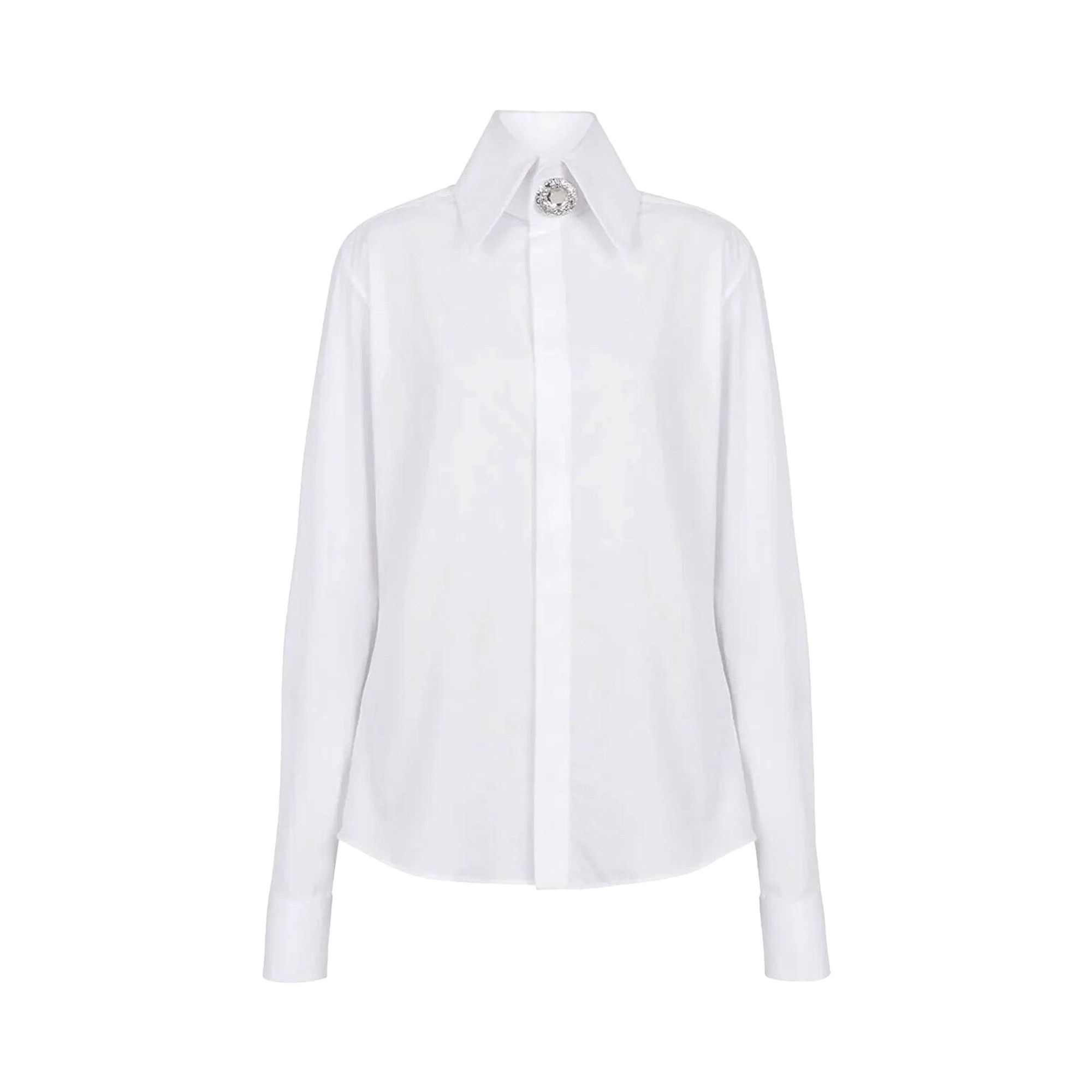 Balmain Embellished Poplin Shirt 'White' - 1