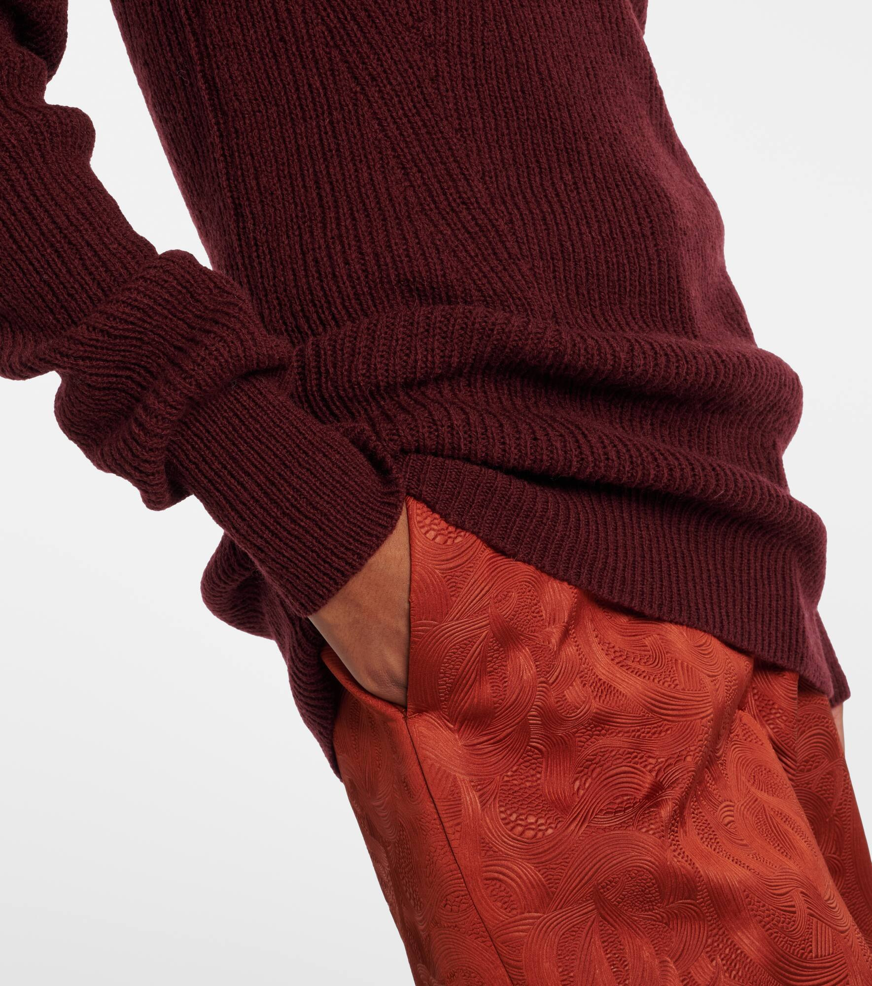 Ribbed-knit wool turtleneck sweater - 5