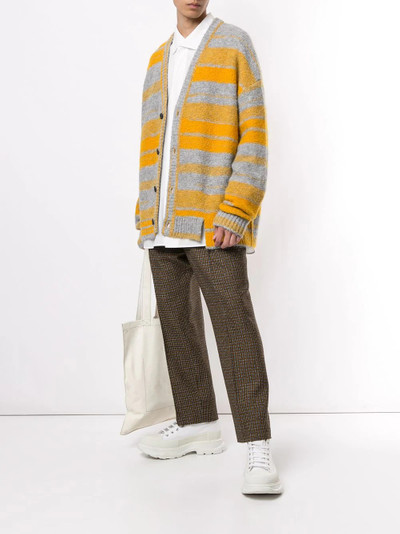 Wooyoungmi oversized striped cardigan outlook