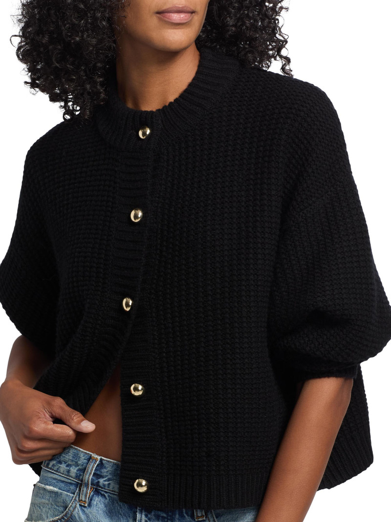 Women's The Femme Wool-Cashmere Cardigan - Black 6