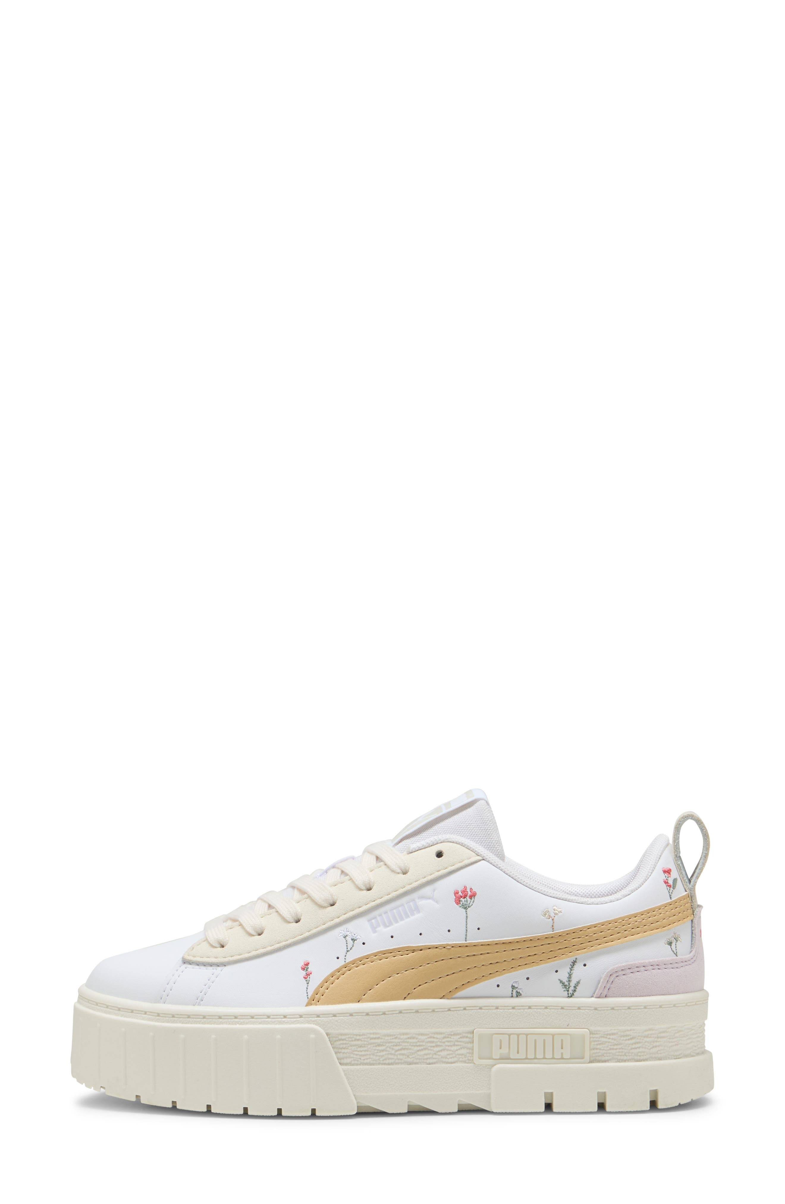 PUMA Mayze Classic Platform Sneaker in Puma White-White at Nordstrom - 6
