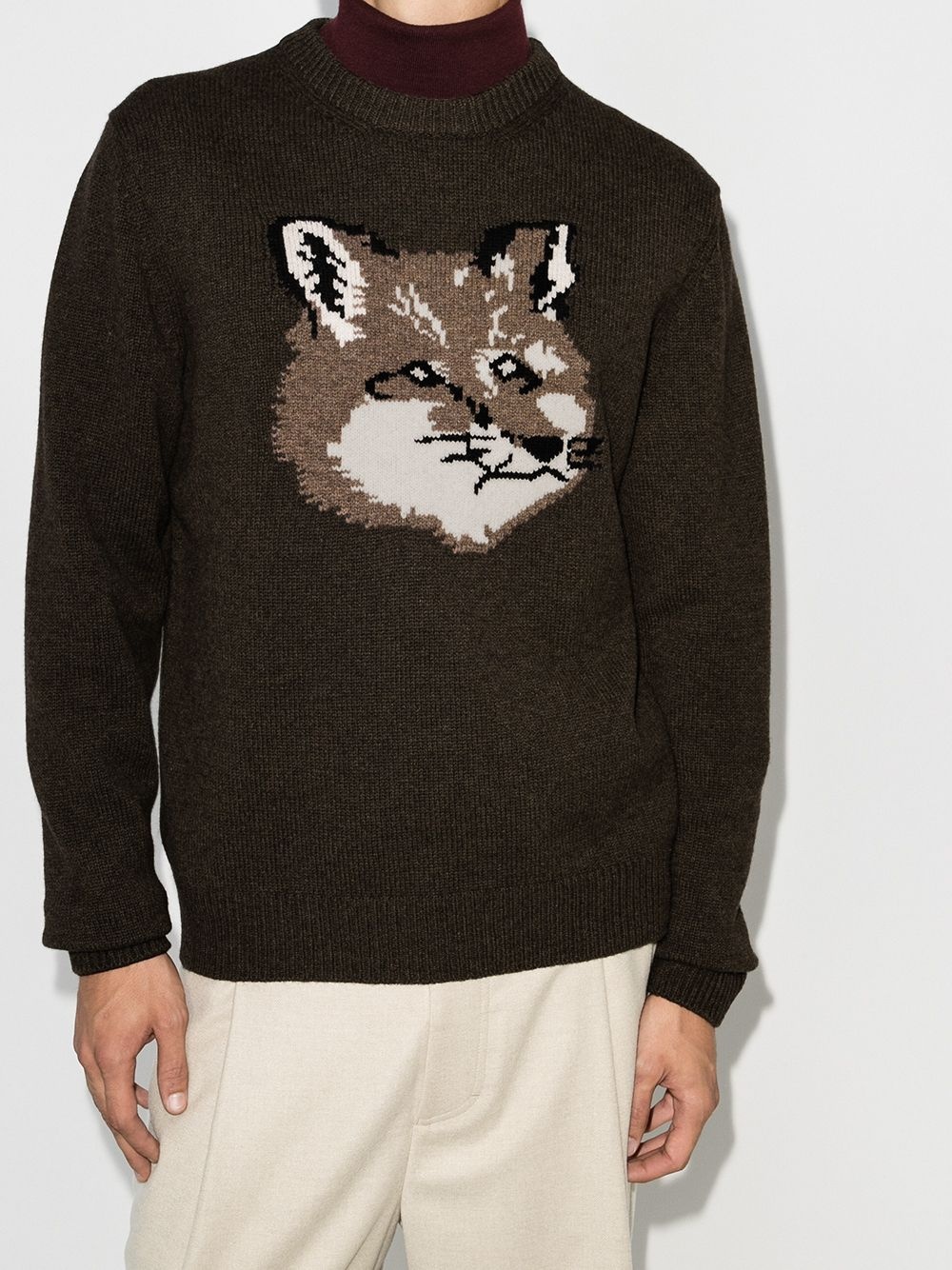 Fox motif intarsia-knit jumper - 2