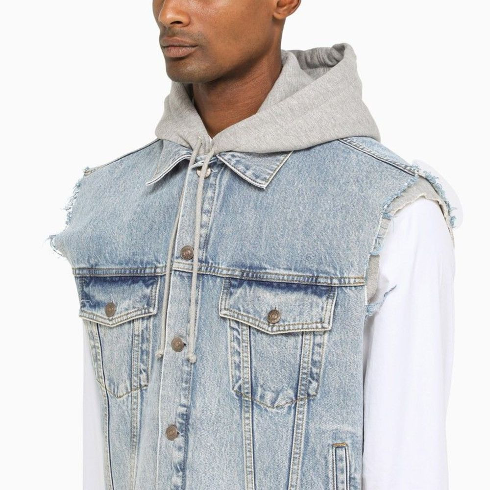 Gucci Men Denim Sleeveless Jacket - 2