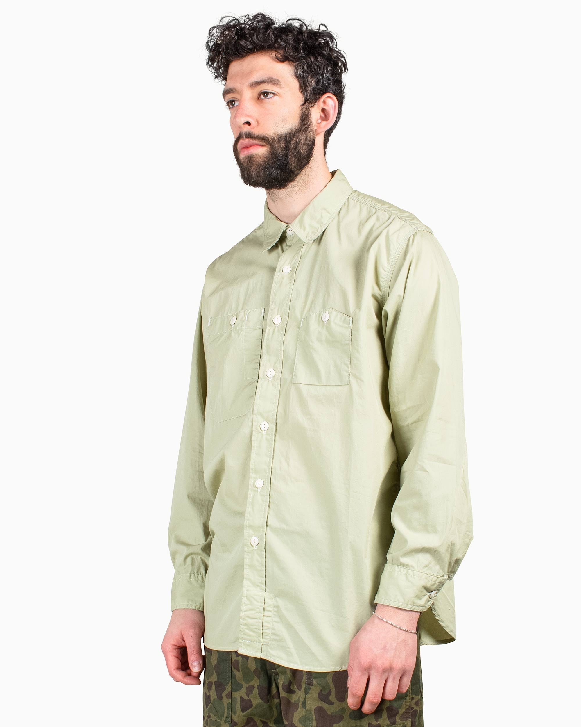 Work Shirt Lime Superfine Poplin - 4