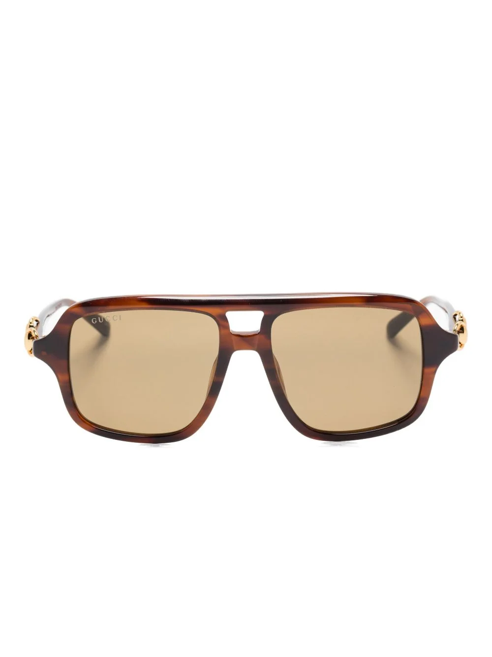 pilot-frame horsebit-detail sunglasses - 1