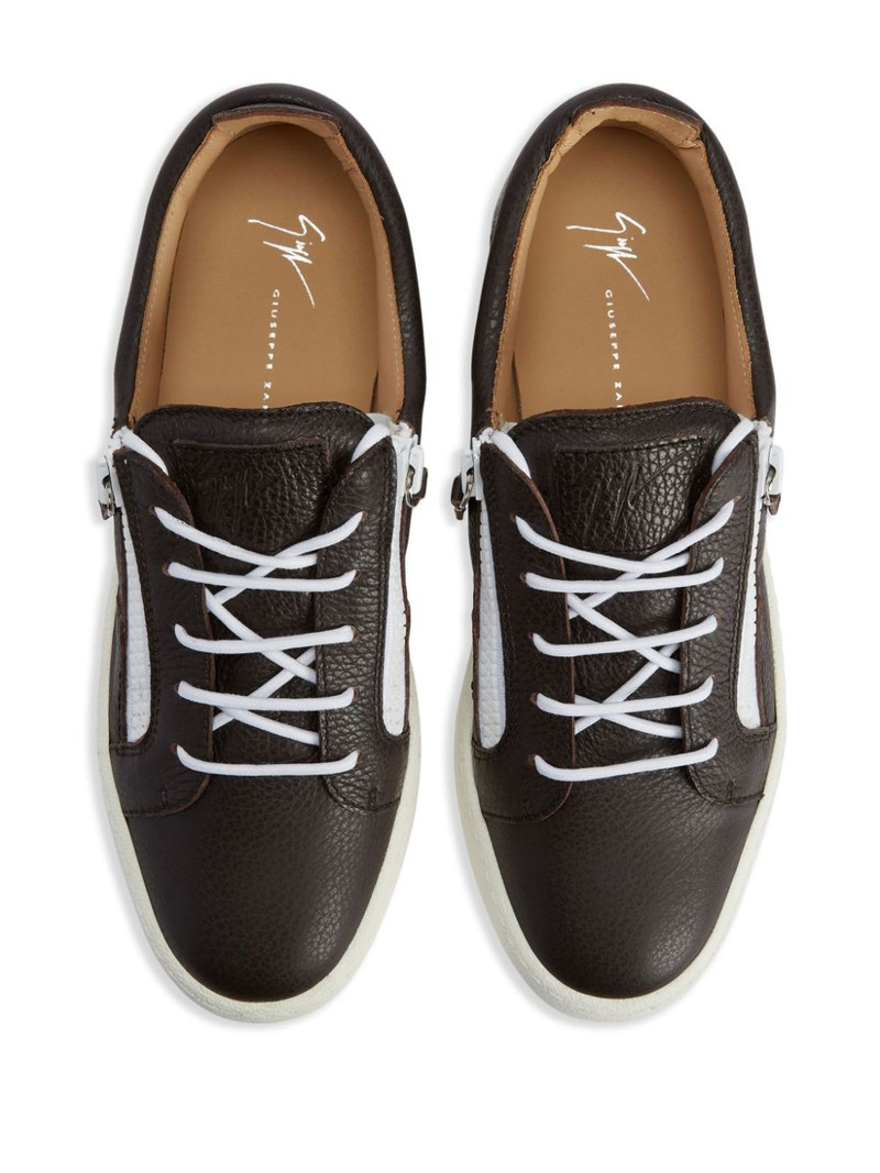 Frankie zipped low-top sneakers 4