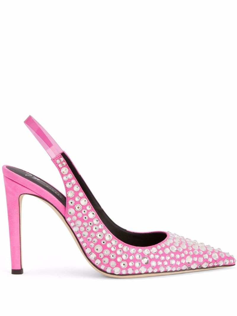 Diorite crystal-embellished pumps - 1