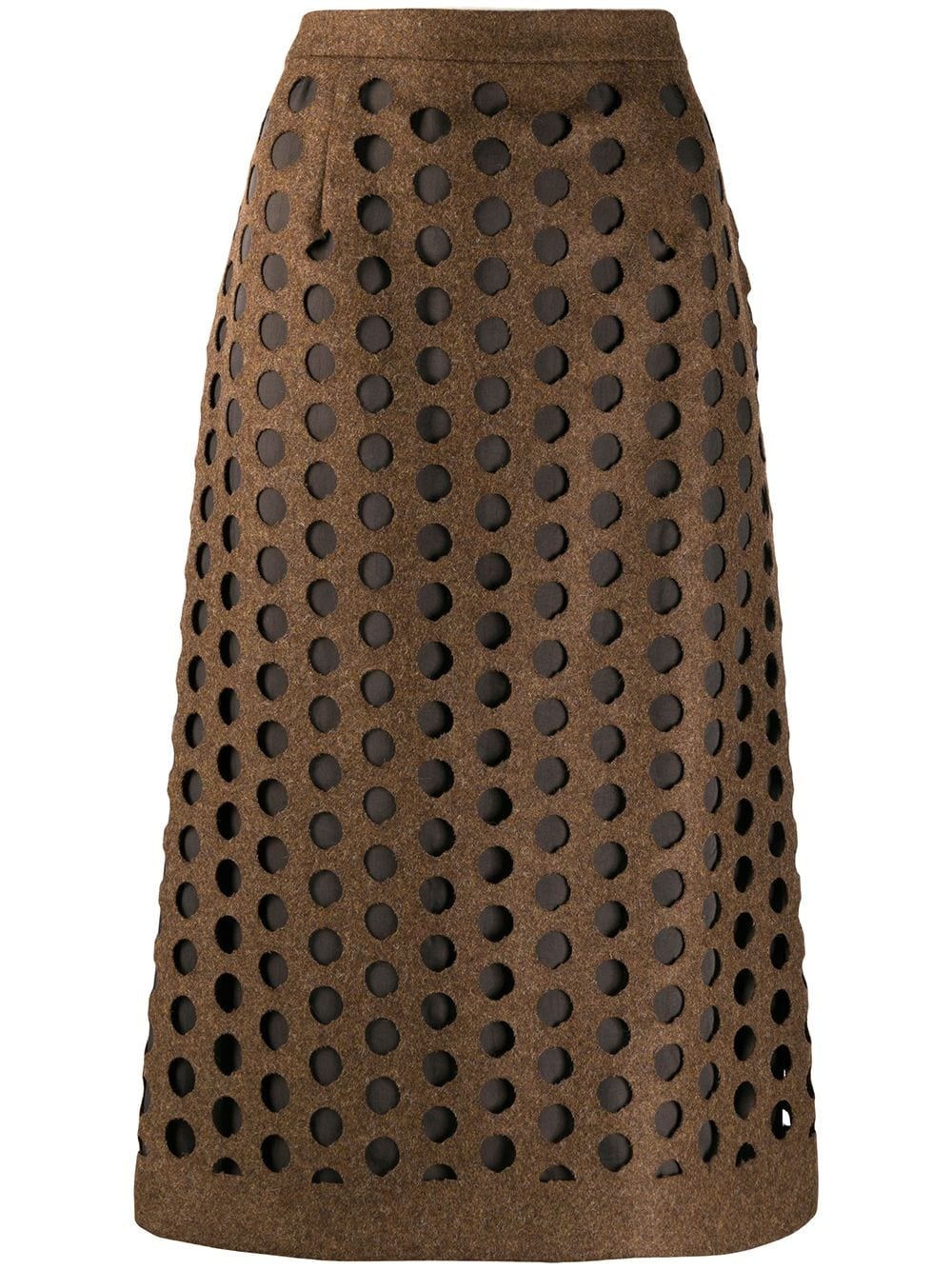 laser-cut midi skirt - 1