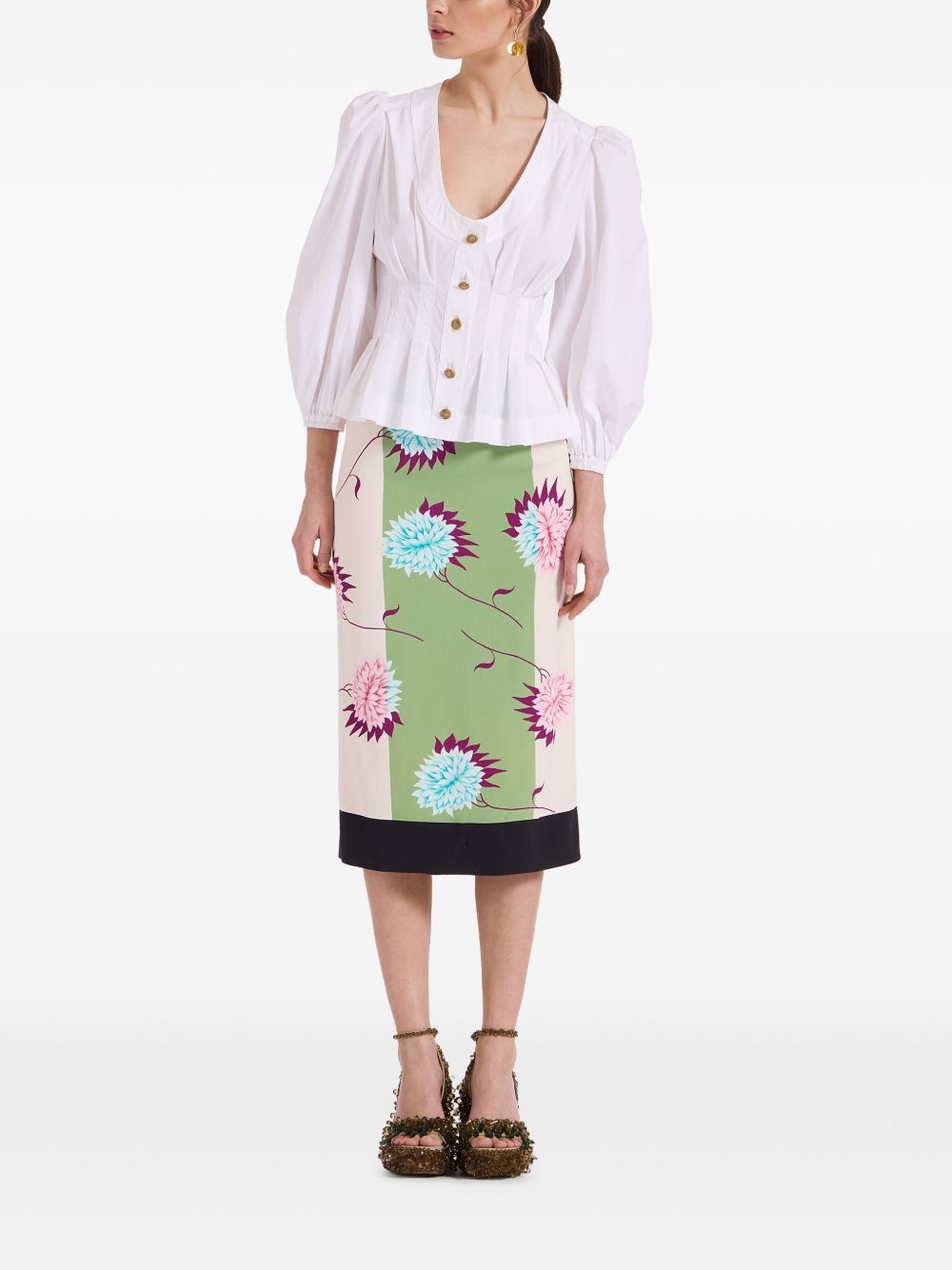 Placée pencil skirt - 2