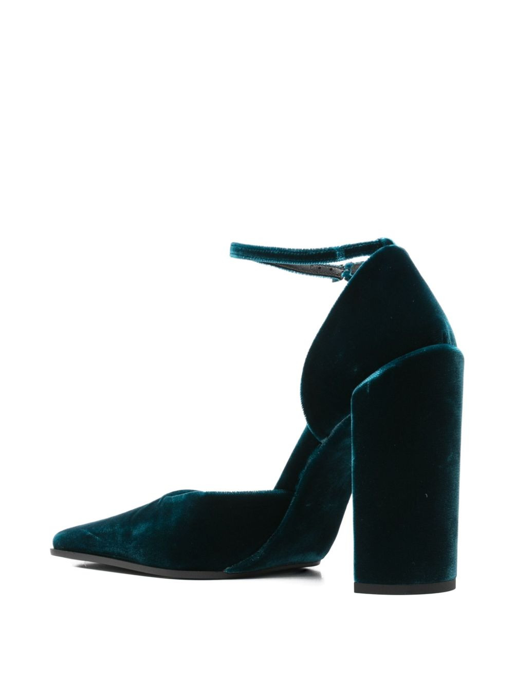 90mm square-toe velvet pumps - 3