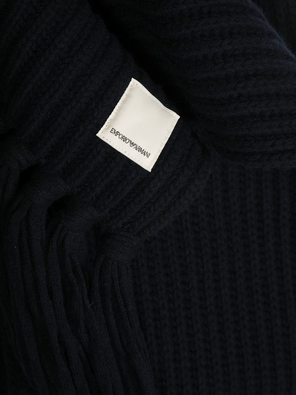 chunky-knit fringed scarf - 3