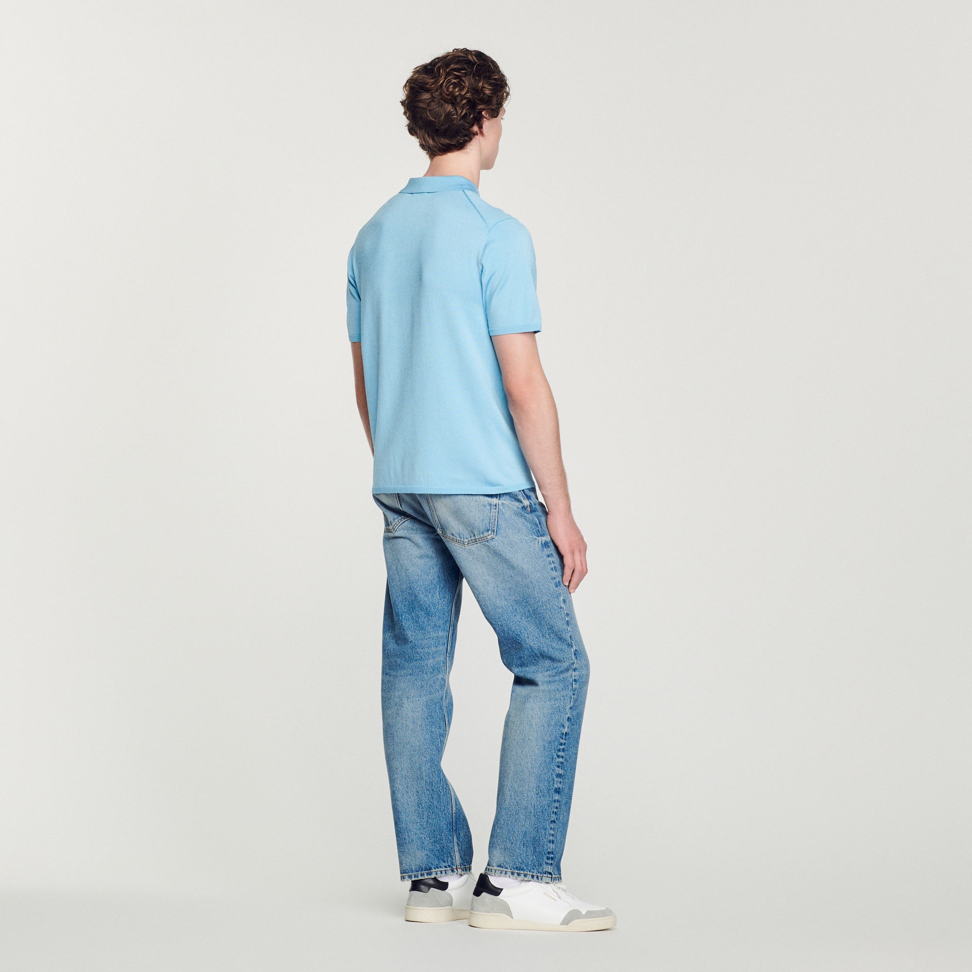Short-sleeve knitted polo shirt - 6