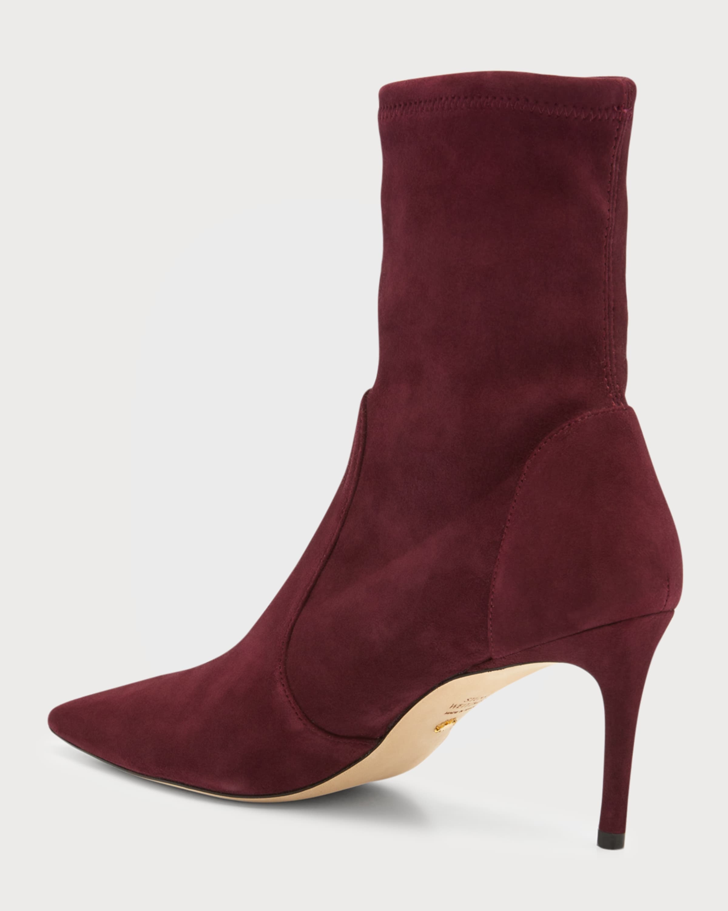 Stuart Stretch Suede Stiletto Booties - 4