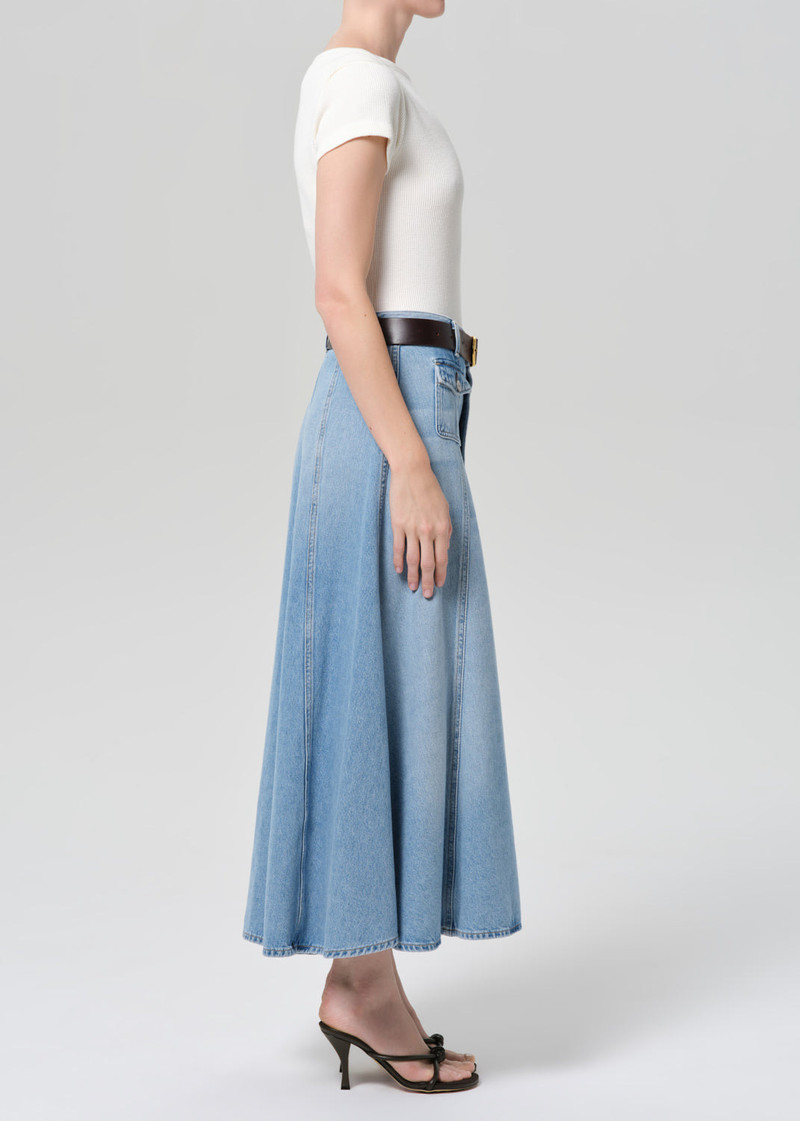 Devin Patch Pocket Maxi Skirt In Vienne 4