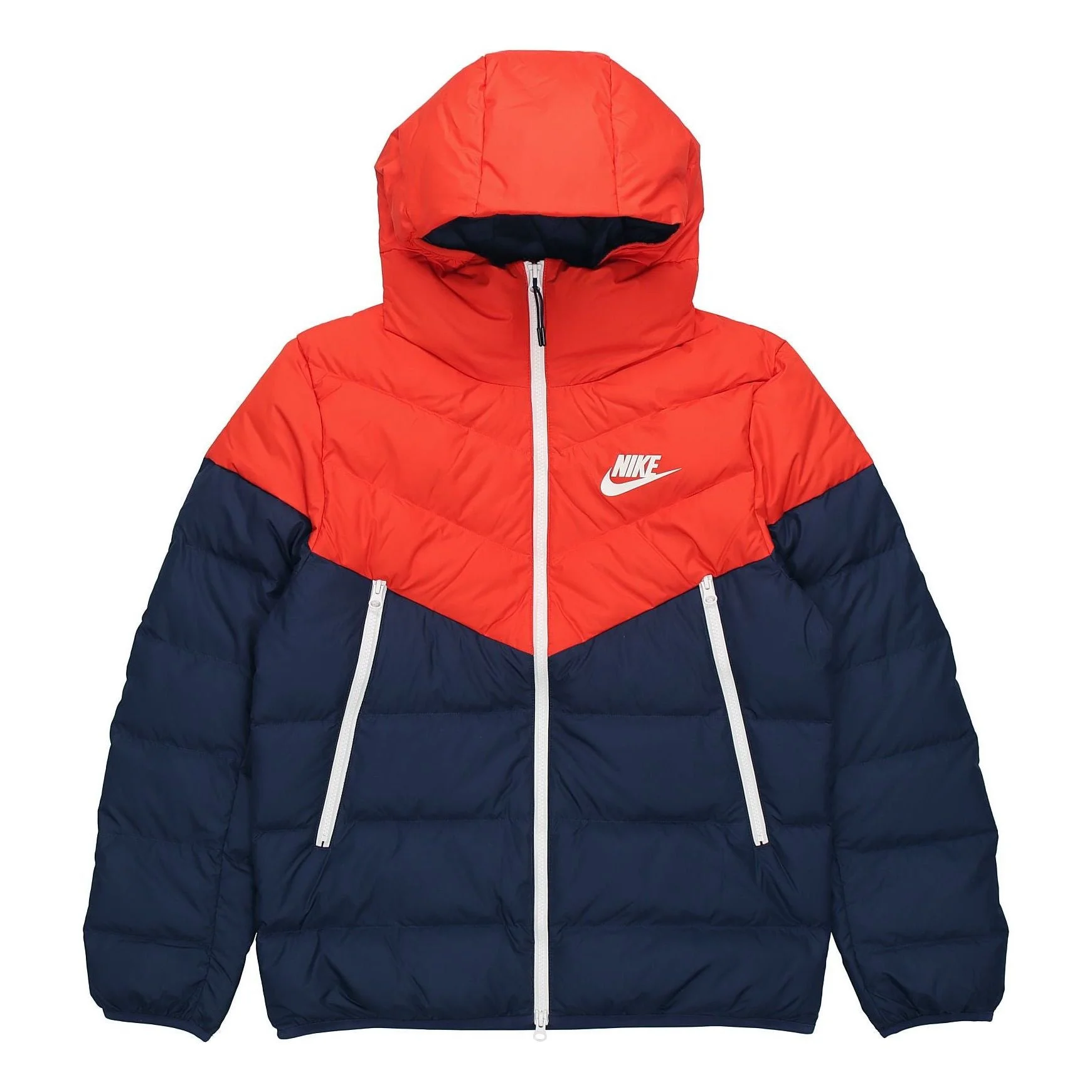 남자 나이키 로고 까마귀 재킷 다운 재킷 Colorblock CU0226-673 - 1