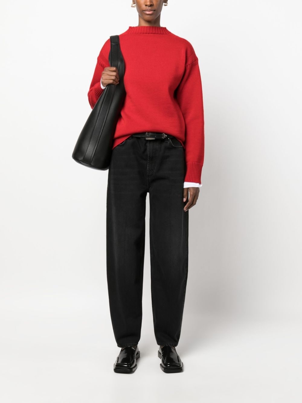 faded-effect tapered-leg jeans - 2