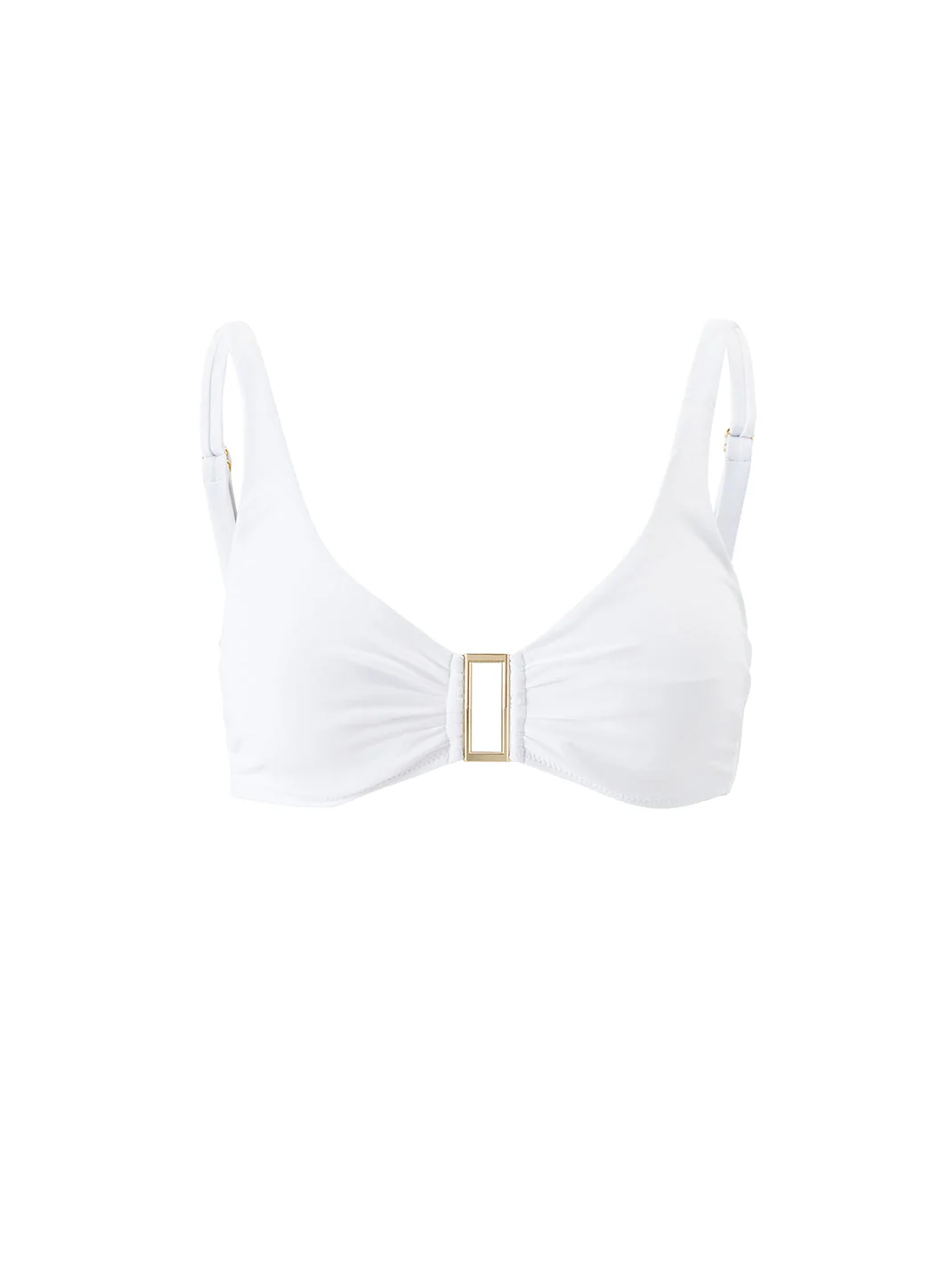 BEL AIR WHITE BIKINI TOP - 1