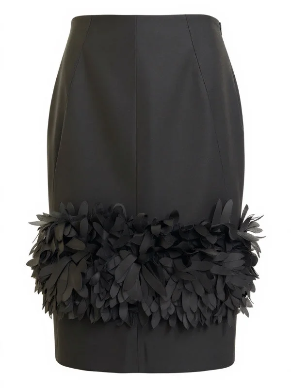 Petal Skirt in Black - 1