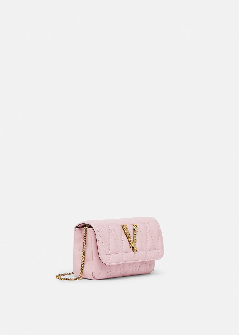 VERSACE Virtus Quilted Leather Evening Bag outlook