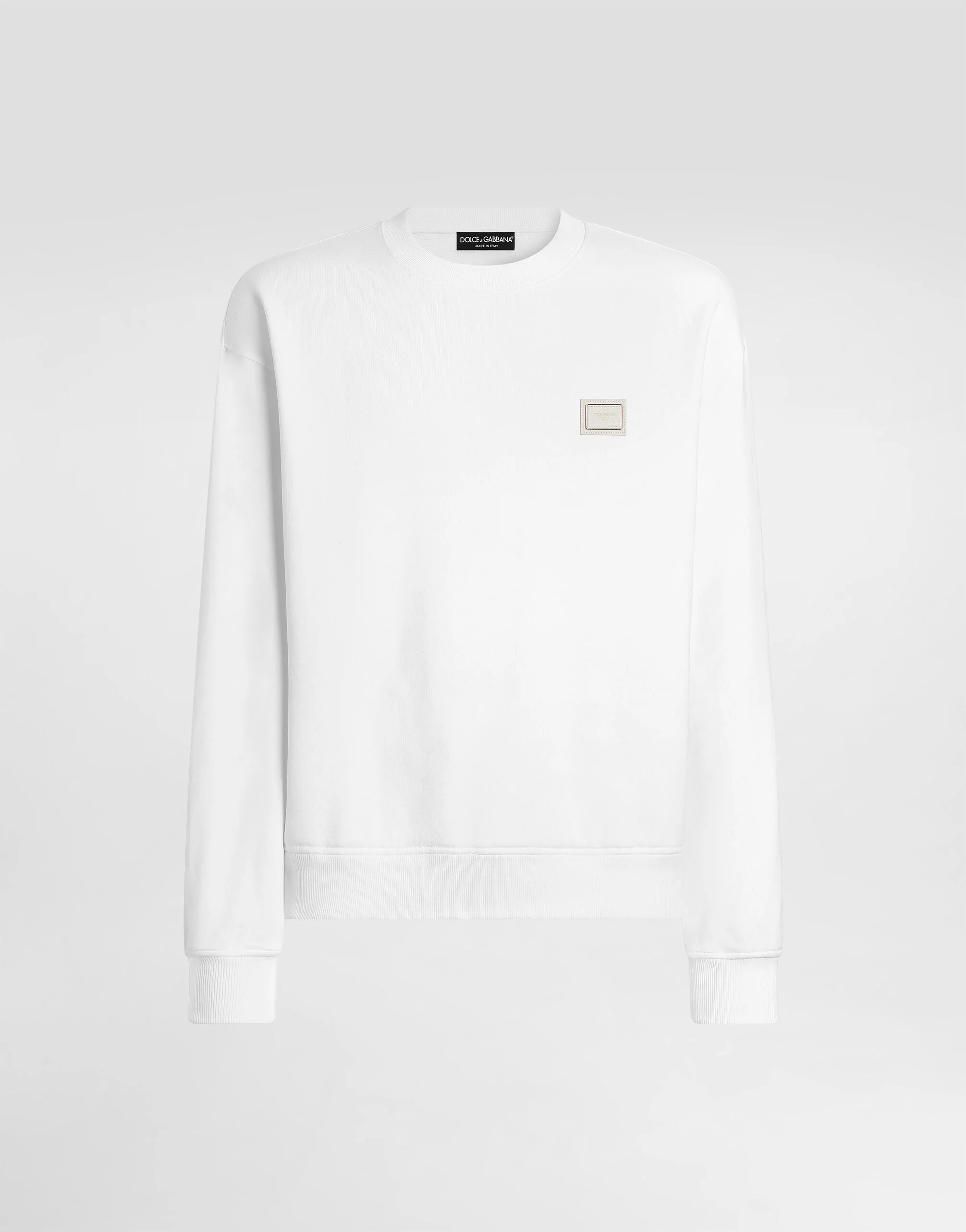 Jersey sweatshirt with logo plate - 1