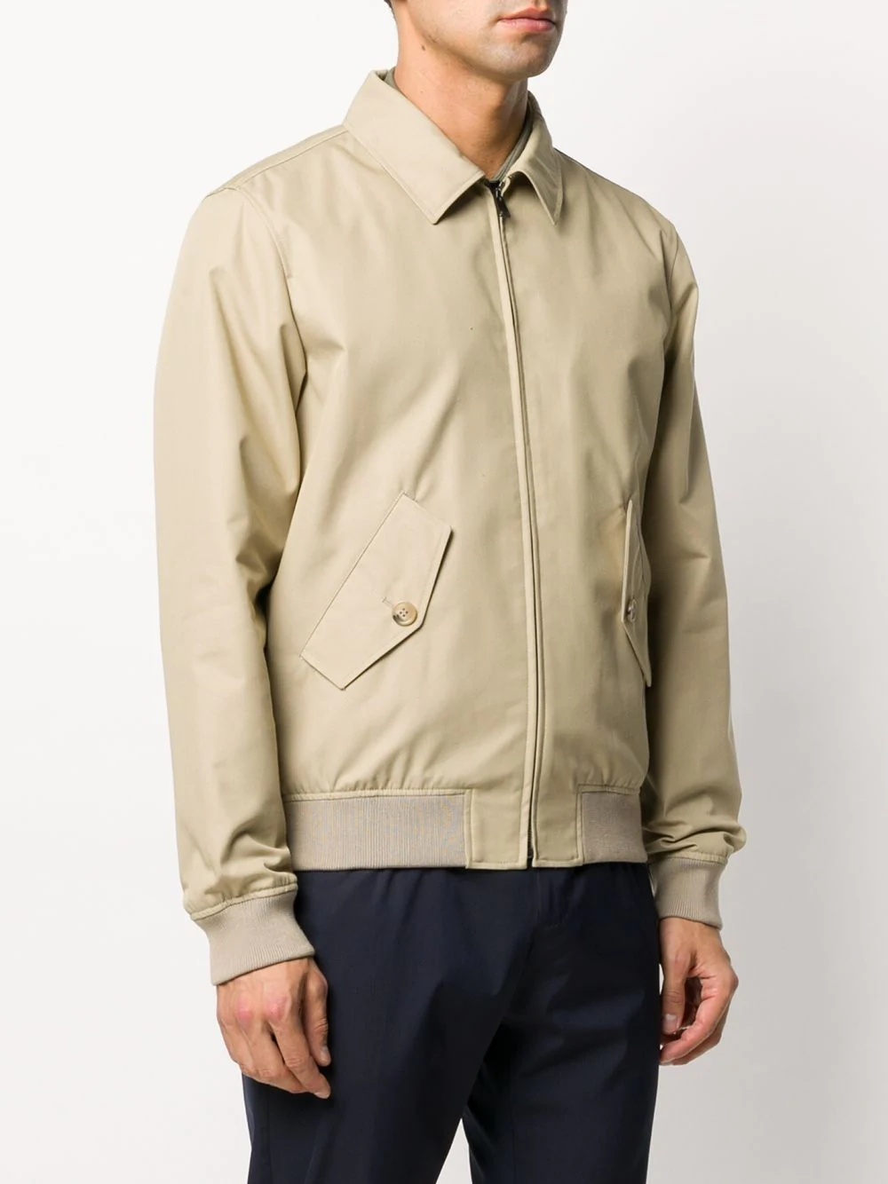 classic collar double pocket shirt jacket - 3