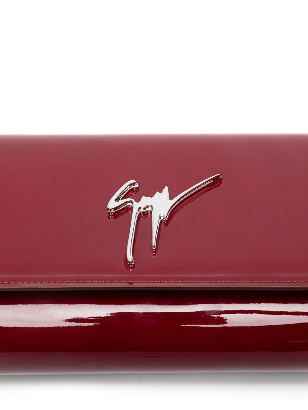 patent-leather clutch bag - 4