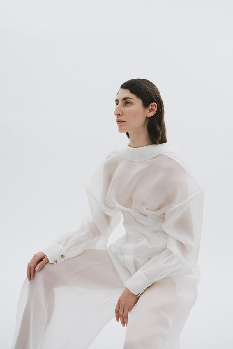 ORGANZA WIDE LEG PANTS WHITE 15